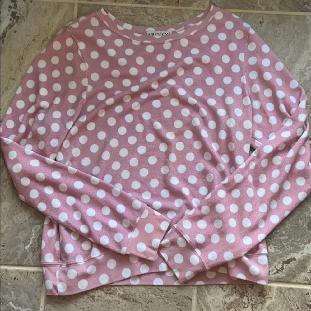 Wildfox Blush Polka Dot Sweater